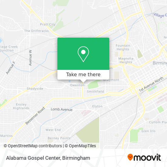 Alabama Gospel Center map