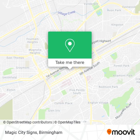 Mapa de Magic City Signs