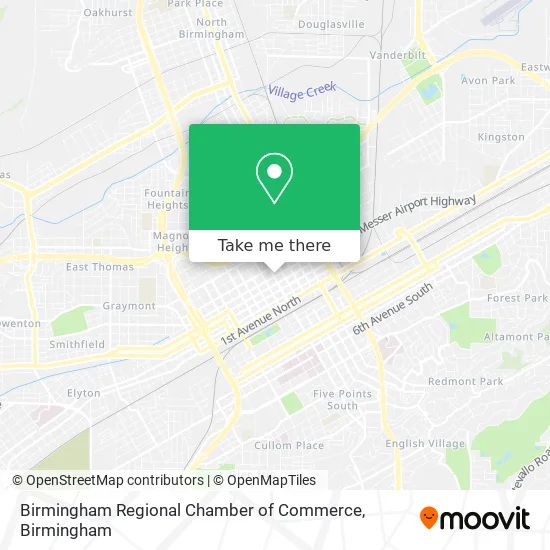 Birmingham Regional Chamber of Commerce map