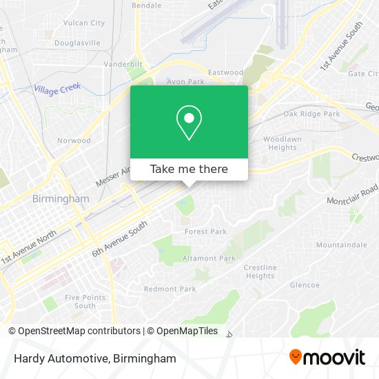 Mapa de Hardy Automotive