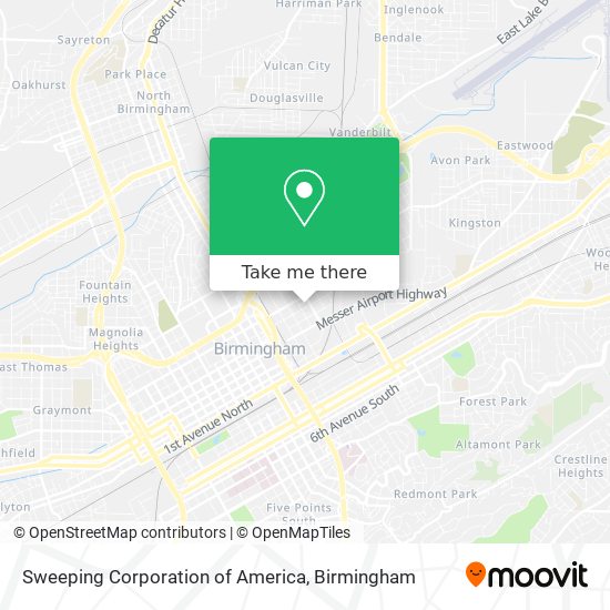 Sweeping Corporation of America map