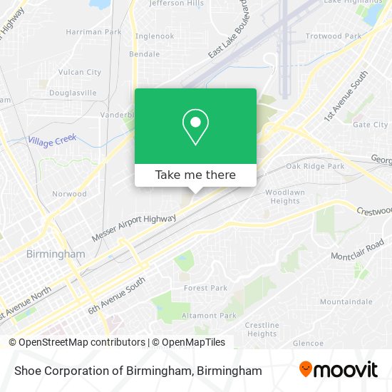 Shoe Corporation of Birmingham map