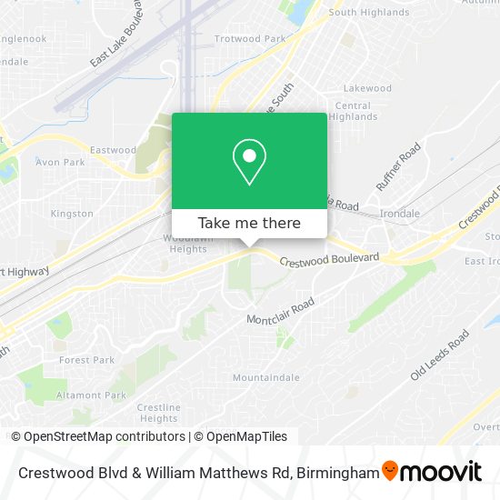 Crestwood Blvd & William Matthews Rd map