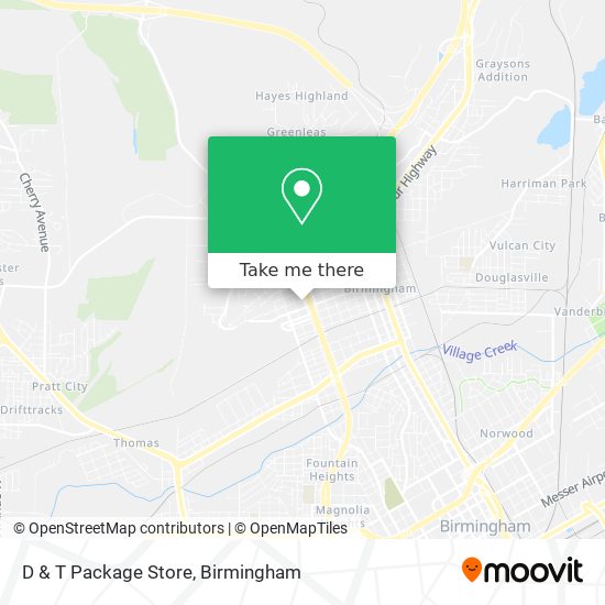 D & T Package Store map