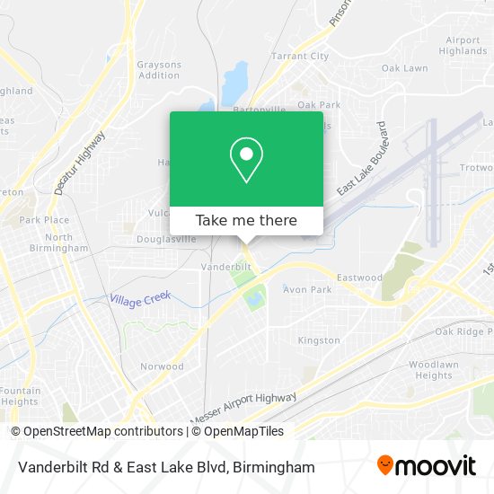 Vanderbilt Rd & East Lake Blvd map