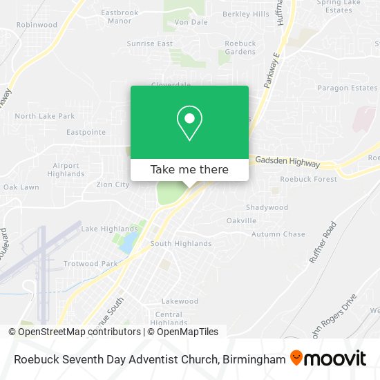 Mapa de Roebuck Seventh Day Adventist Church