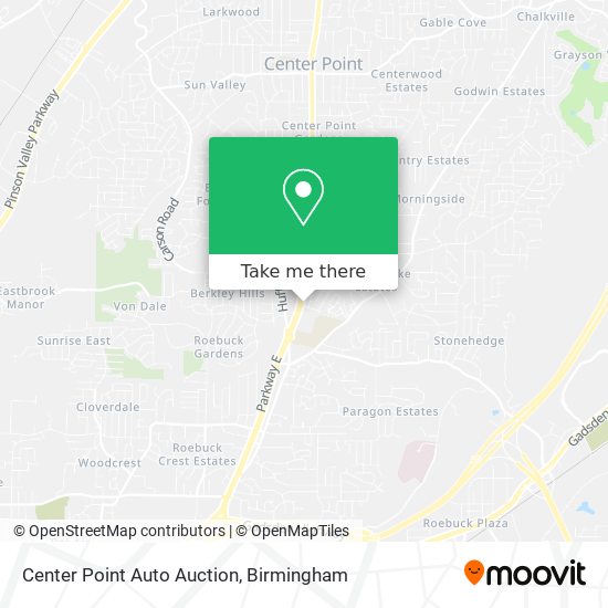 Mapa de Center Point Auto Auction