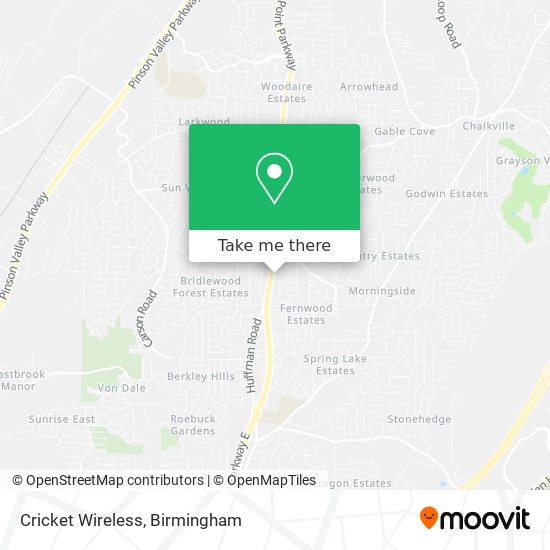 Cricket Wireless map