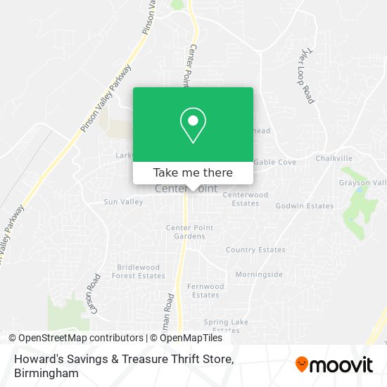 Mapa de Howard's Savings & Treasure Thrift Store