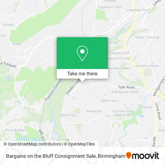 Mapa de Bargains on the Bluff Consignment Sale