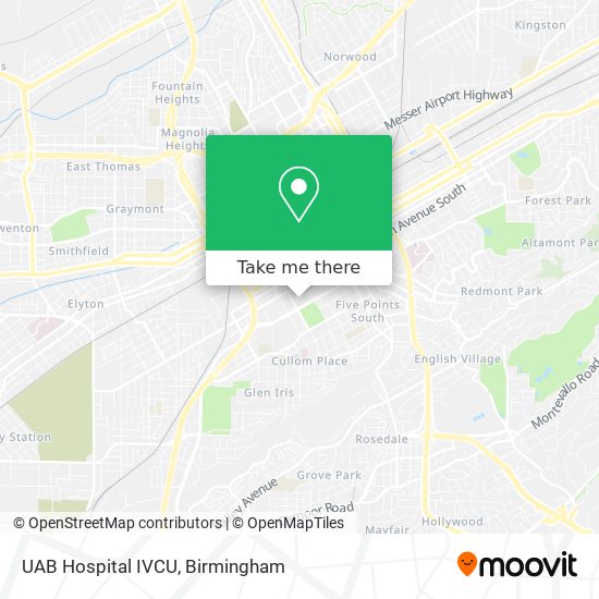 UAB Hospital IVCU map