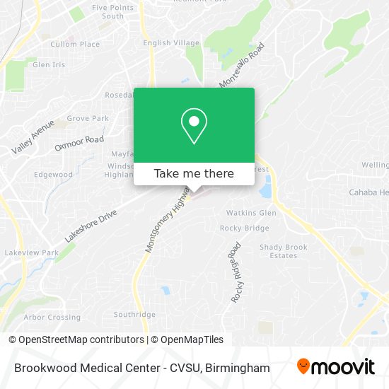 Brookwood Medical Center - CVSU map
