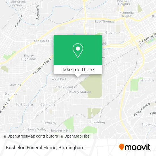 Bushelon Funeral Home map