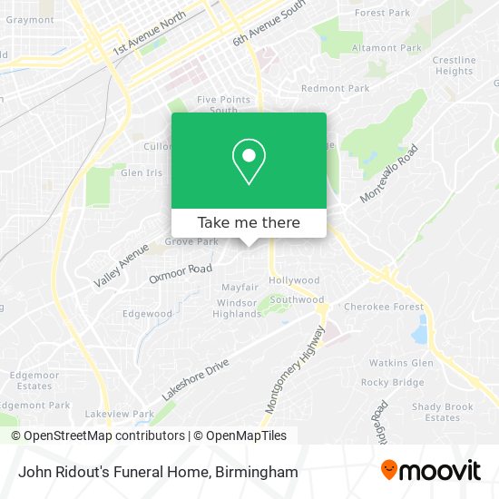 John Ridout's Funeral Home map