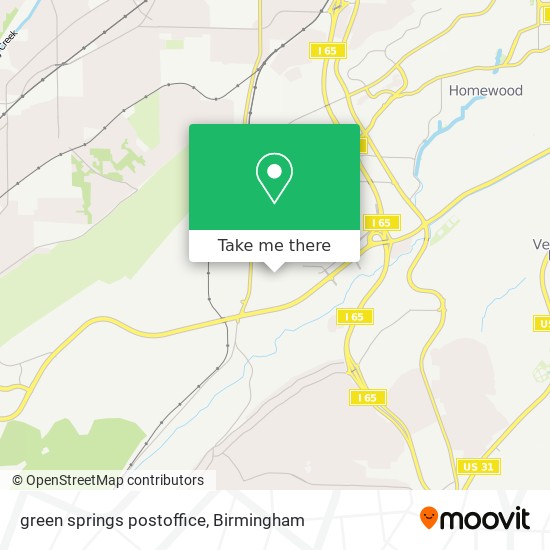 green springs postoffice map