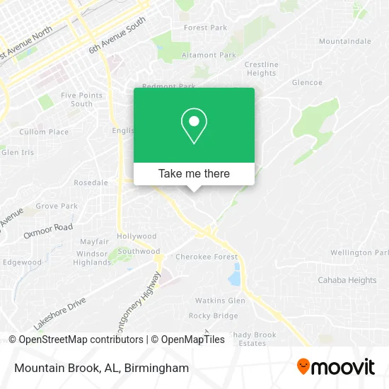 Mapa de Mountain Brook, AL