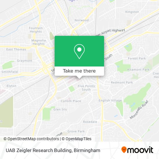 Mapa de UAB Zeigler Research Building