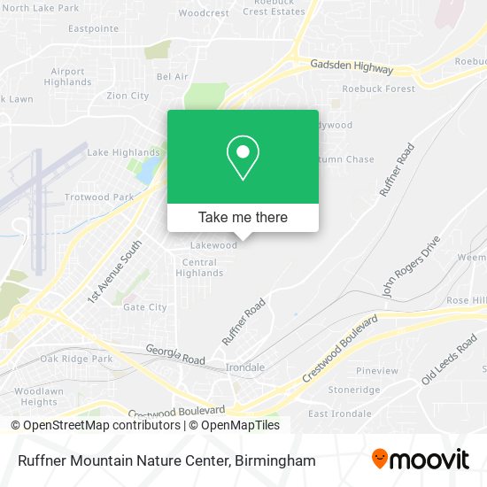 Ruffner Mountain Nature Center map