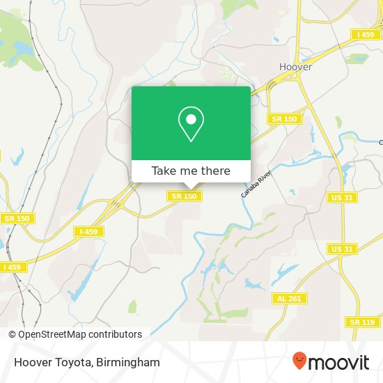 Hoover Toyota map