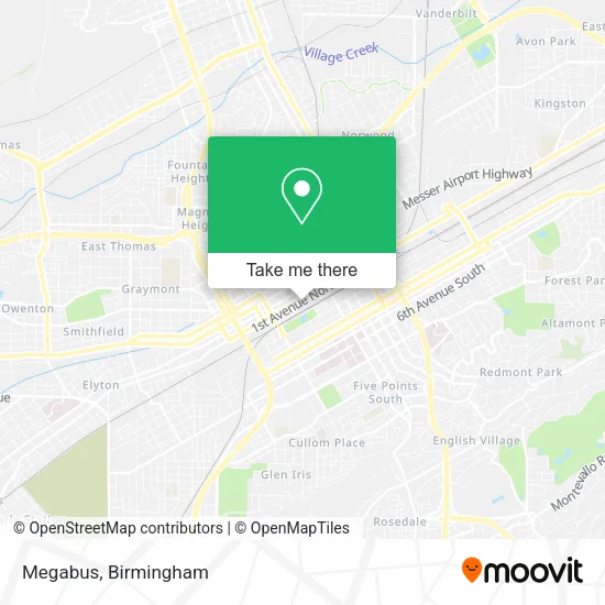 Mapa de Megabus