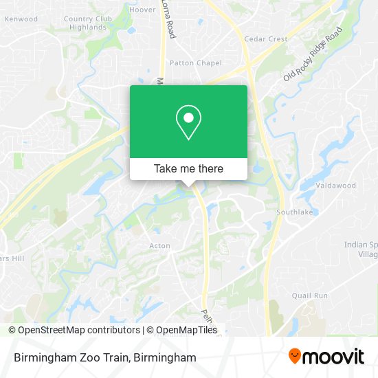 Birmingham Zoo Train map