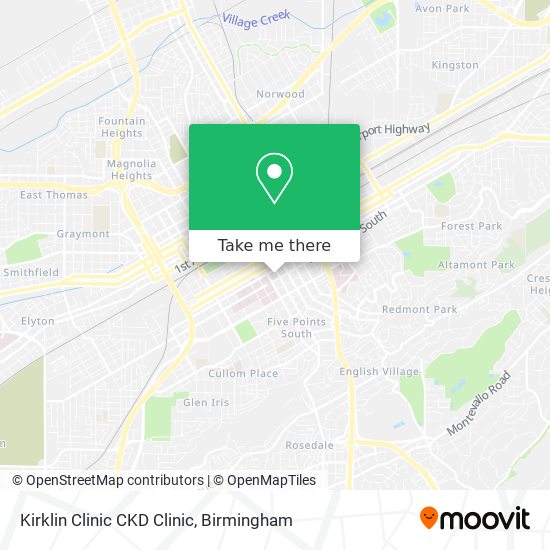 Kirklin Clinic CKD Clinic map
