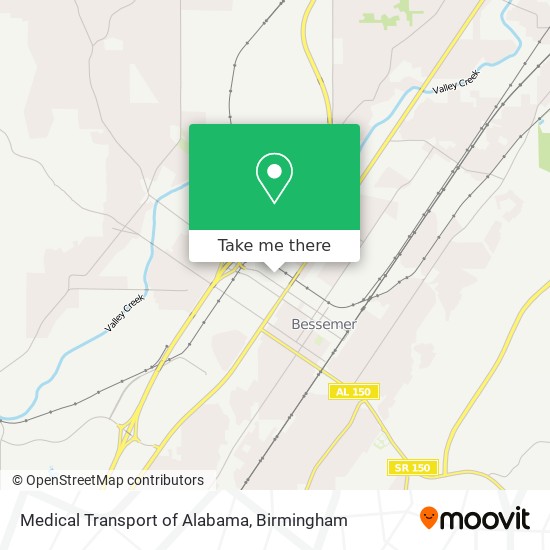 Medical Transport of Alabama map