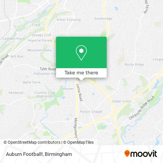 Mapa de Auburn Football!