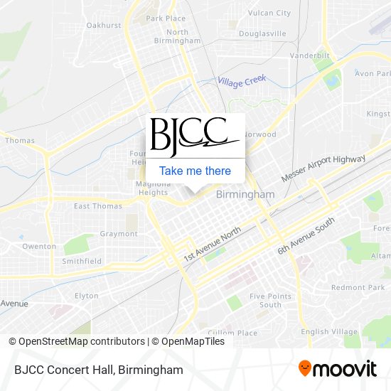 BJCC Concert Hall map