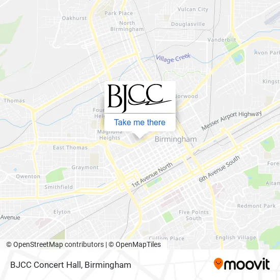 BJCC Concert Hall map
