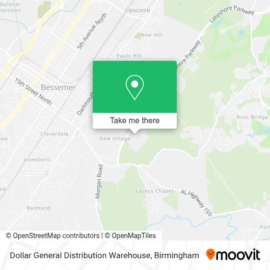 Dollar General Distribution Warehouse map