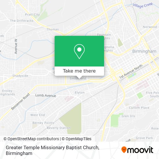 Mapa de Greater Temple Missionary Baptist Church