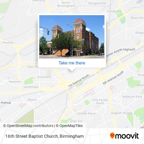 16th Street Baptist Church map