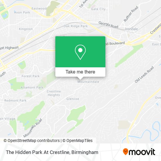 The Hidden Park At Crestline map