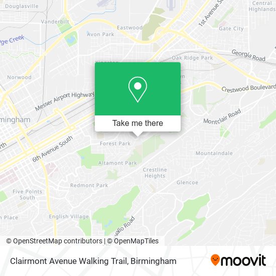 Clairmont Avenue Walking  Trail map