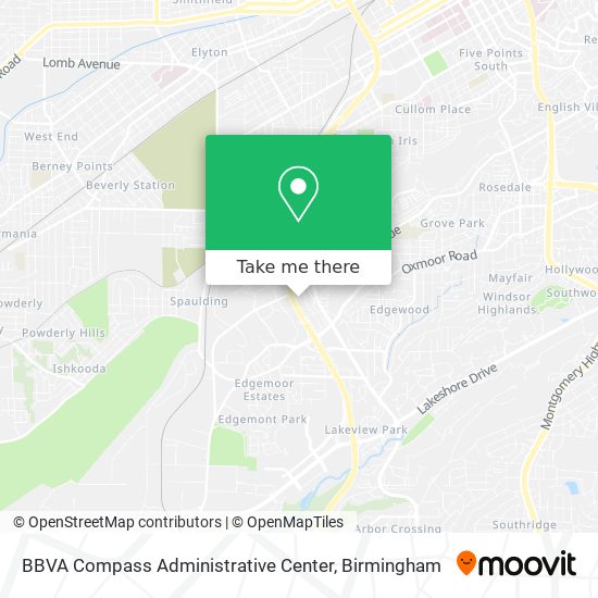 BBVA Compass Administrative Center map