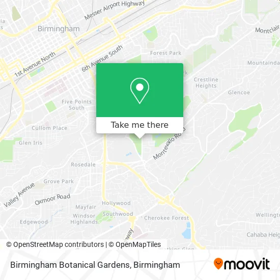 Birmingham Botanical Gardens map