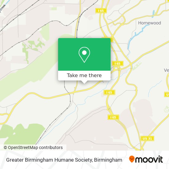 Mapa de Greater Birmingham Humane Society
