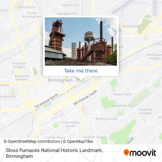 Mapa de Sloss Furnaces National Historic Landmark