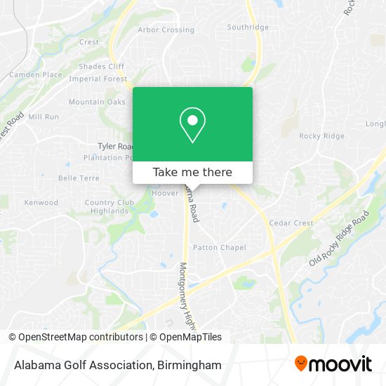 Mapa de Alabama Golf Association