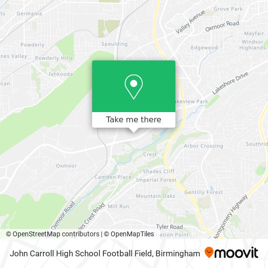 John Carroll High School Football Field map