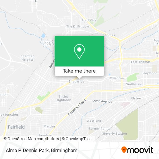 Alma P. Dennis Park map
