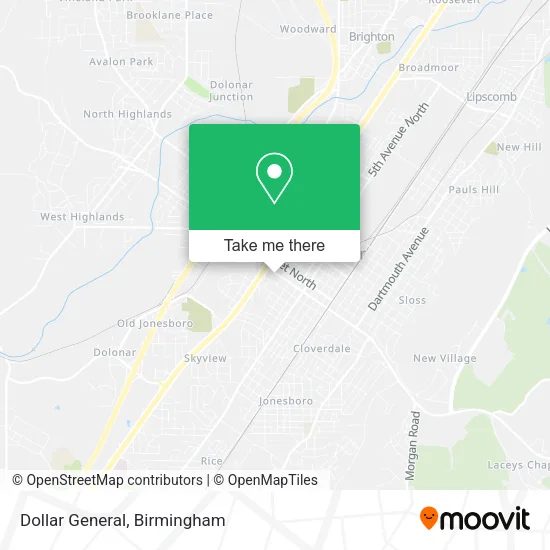 Mapa de Dollar General