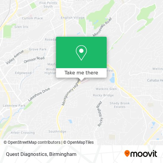 Quest Diagnostics map