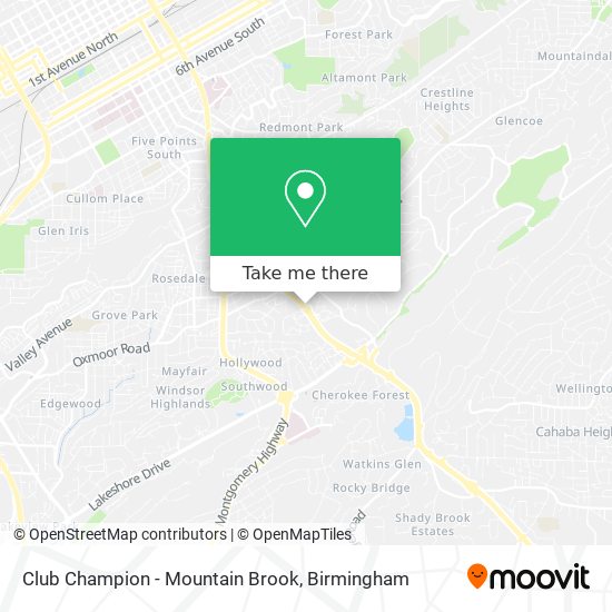 Mapa de Club Champion - Mountain Brook