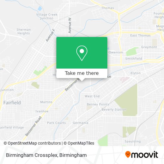 Birmingham Crossplex map