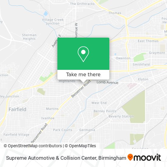 Mapa de Supreme Automotive & Collision Center
