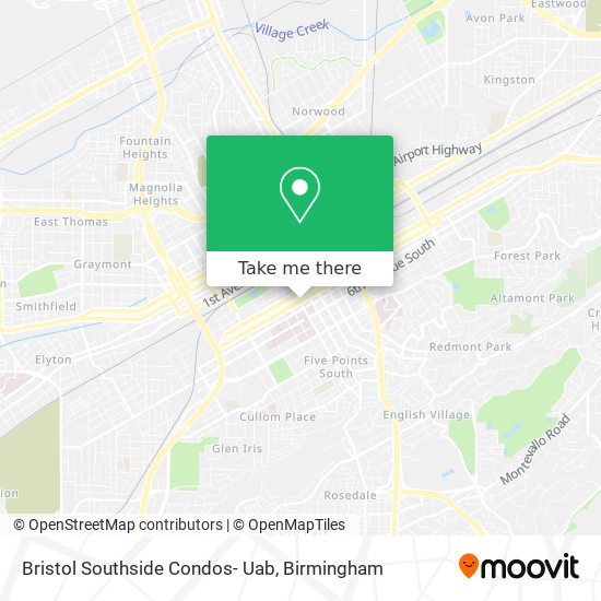Mapa de Bristol Southside Condos- Uab
