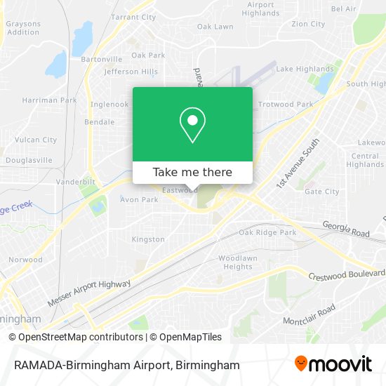RAMADA-Birmingham Airport map