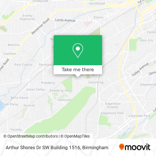 Arthur Shores Dr SW Building 1516 map